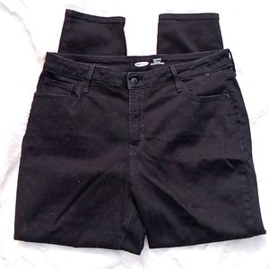 Old Navy black Rockstar super skinny high rise jeans secret slim pockets